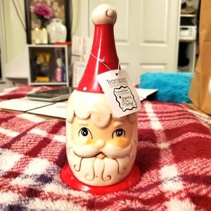 Johanna Parker Christmas Santa Ceramic Bell BNWT